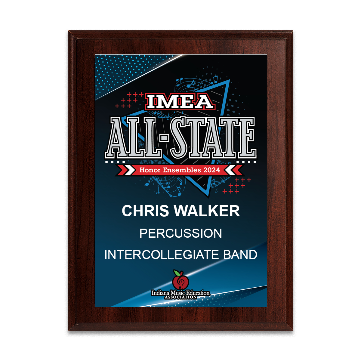 2024 IMEA All-State and Honor Ensembles 8x10 Plaque