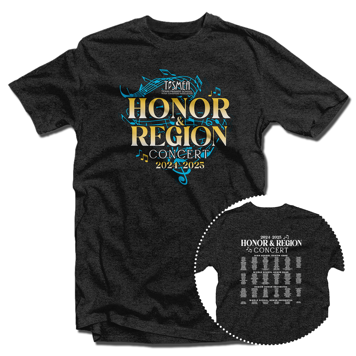 2024-2025 TPSMEA Region & Honor Concert T-Shirt