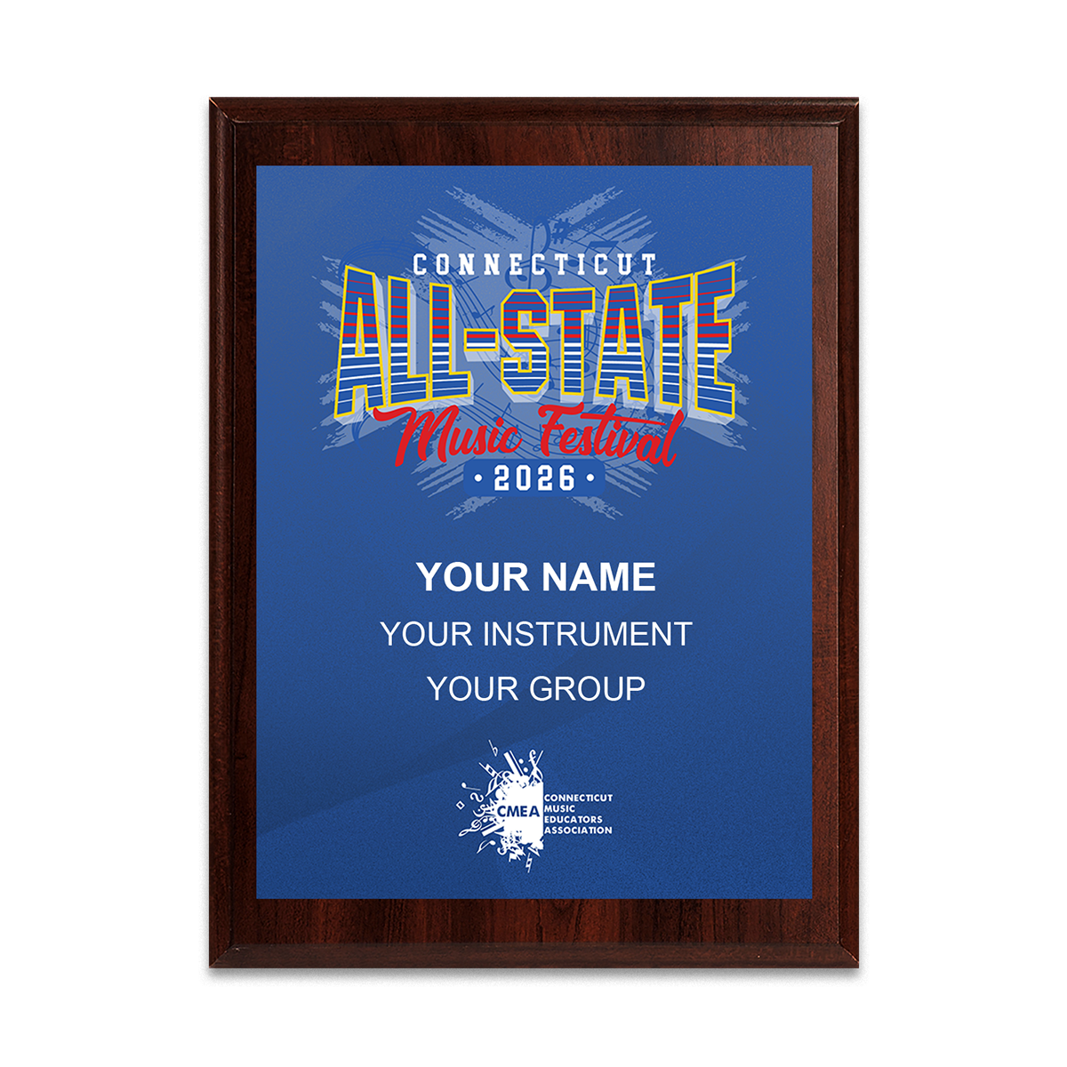 2026 Connecticut All-State 8x10 Plaque