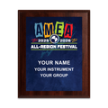 2025-2026 AMEA Region Festival 6x8 Plaque